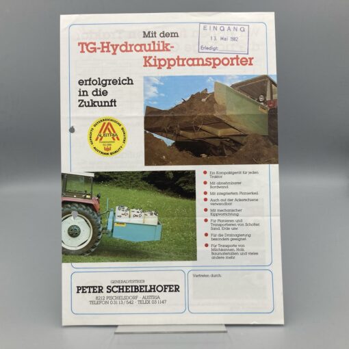 SCHEIBELHOFER Prospekt TG-Hydraulik-Kipptransporter