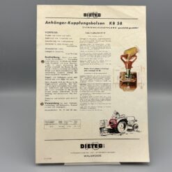 DIETEG Prospekt Anhänger-Kupplungsbolzen KB 58