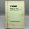 Fahr Betriebsanleitung Kraftheber
