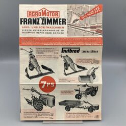 AGRO MOTOR Fr. ZIMMER Prospekt Land- und Forstmaschinen