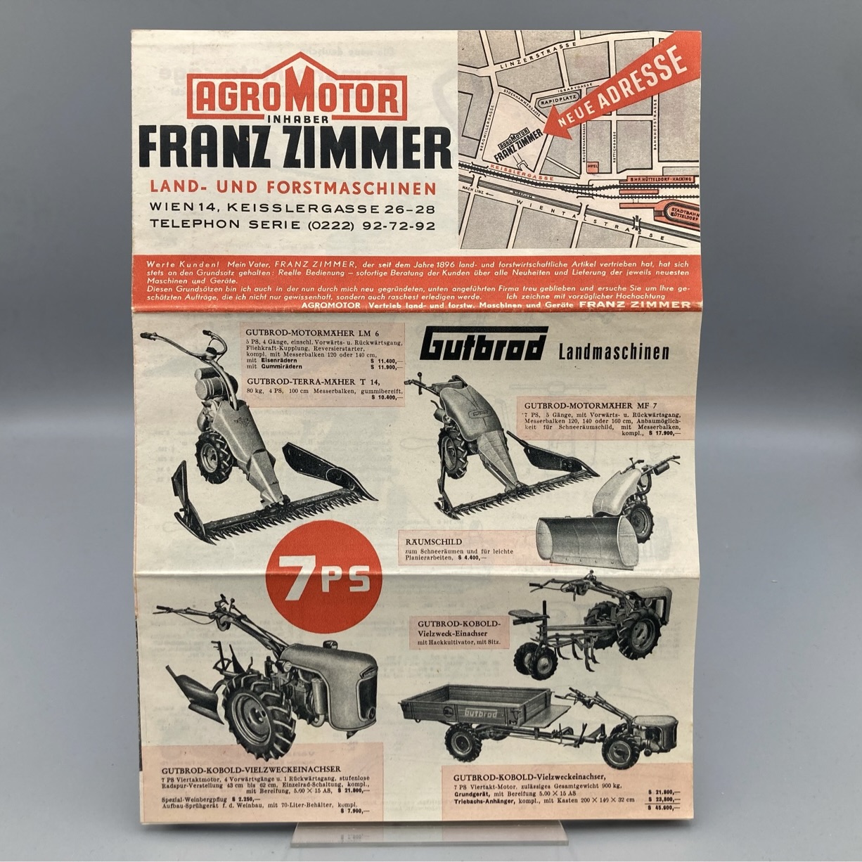 AGRO MOTOR Fr. ZIMMER Prospekt Land- und Forstmaschinen