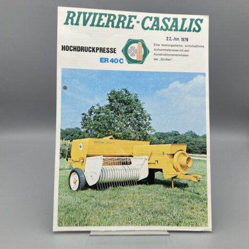 RIVIERRE-CASALIS Prospekt Hochdruckpresse