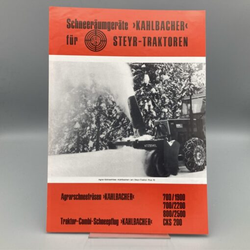 KAHLBACHERER Prospekt Schneeräumgeräte für STEYR-Traktoren