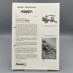 PLUMETT Prospekt Anbau-Seilwinde für AEBI Einachser