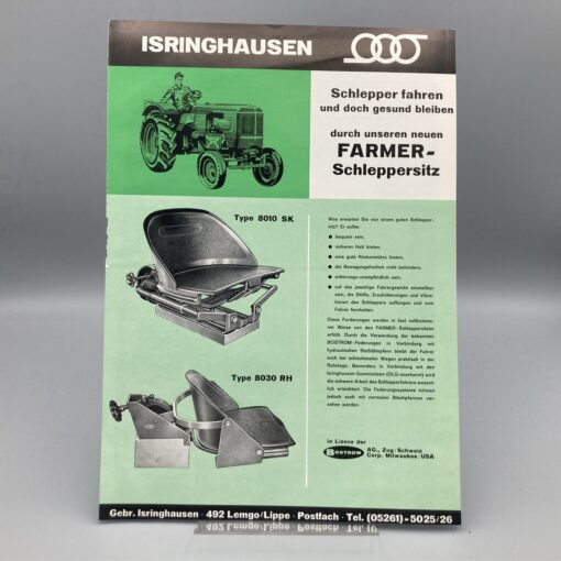 ISRINGHAUSEN Prospekt FARMER-Schleppersitz