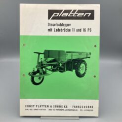PLATTEN & SÖHNE Prospekt Dieselschlepper mit Ladebrücke