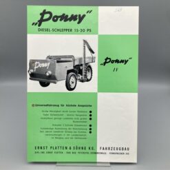 PLATTEN & SÖHNE Prospekt Diesel-Schlepper "PONNY"