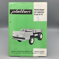 PLATTEN & SÖHNE Prospekt Dieselschlepper mit Ladebrücke