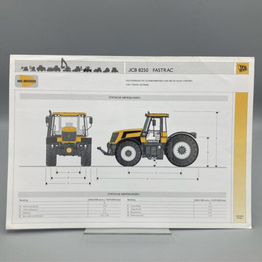 JCB Prospekt Traktor FASTRAC 8250