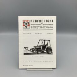 WIESEL Prüfbericht Allzweck-Traktor