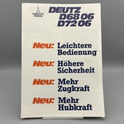 DEUTZ-FAHR Prospekt Traktor D6806 D7206