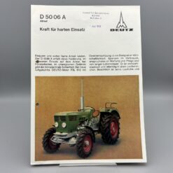 DEUTZ-FAHR Prospekt Traktor D5006 A