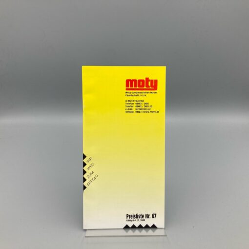 MOTY Preisliste Nr. 67, 2000