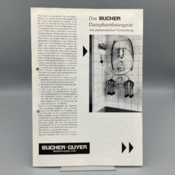 BUCHER-GUYER Prospekt Dampfsterilisiergerät