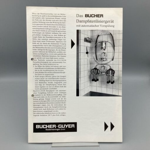 BUCHER-GUYER Prospekt Dampfsterilisiergerät