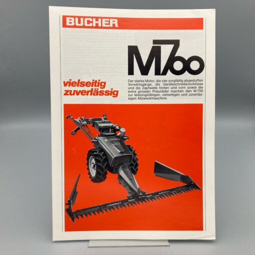 BUCHER Prospekt Motormäher M700