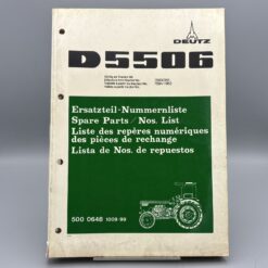 DEUTZ FAHR Ersatzteilliste-Nummernliste D5506