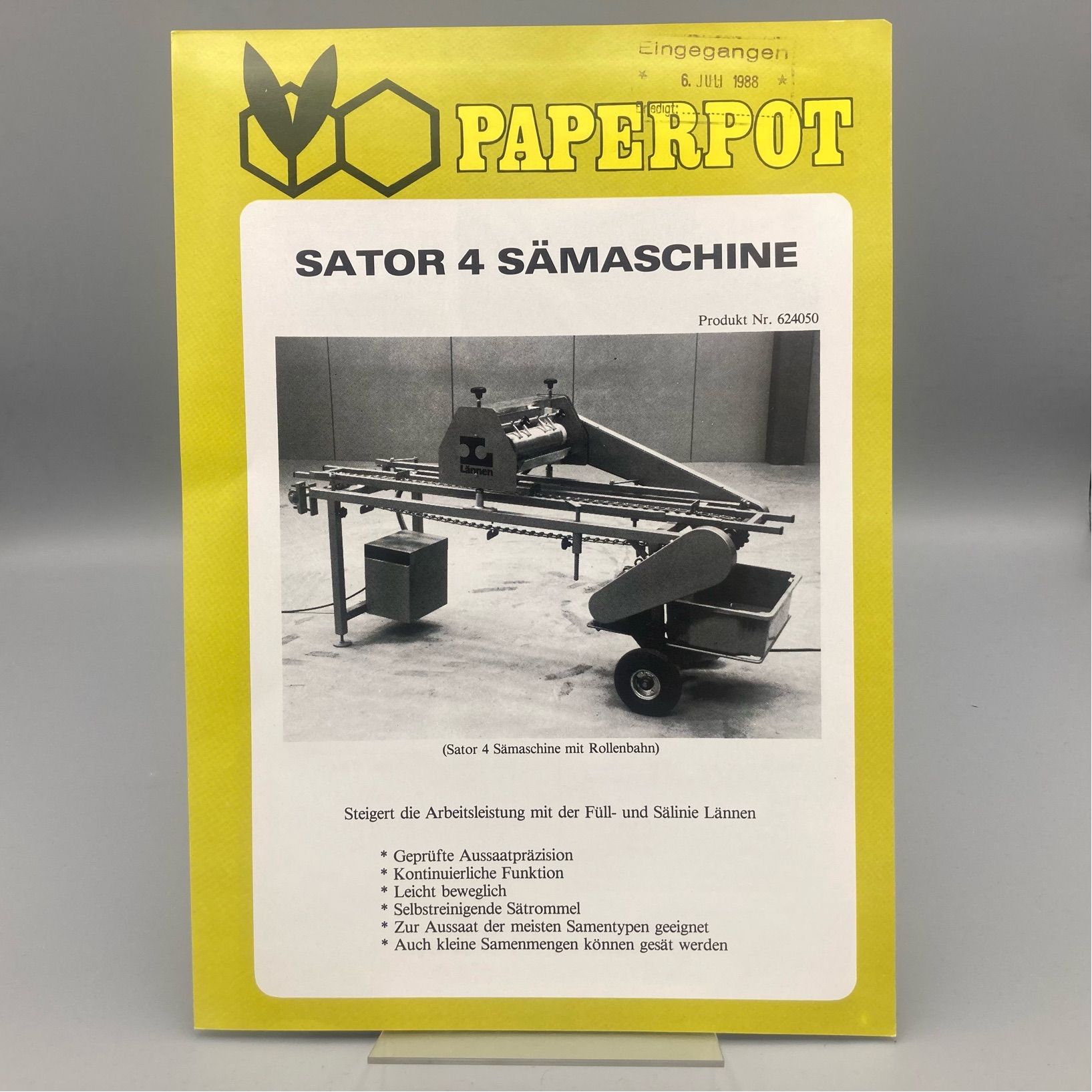 PAPERPOT Prospekt Sämaschine SATOR 4