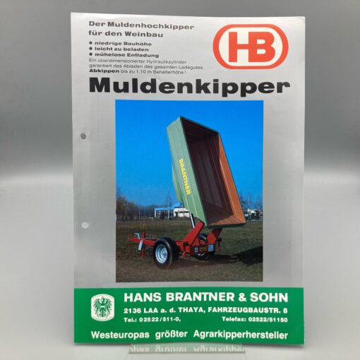BRANTNER Prospekt Muldenkipper für den Weinbau