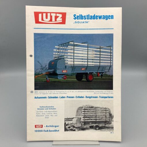 LUTZ Prospekt Selbst-Ladewagen "Goliath"