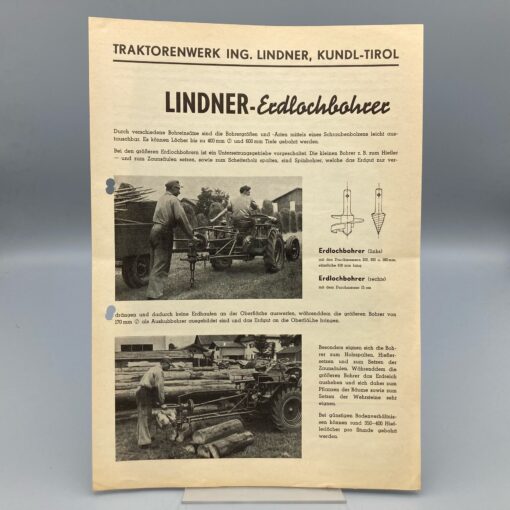 LINDNER Prospekt Erdlochbohrer