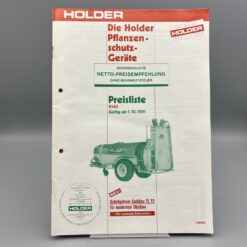 HOLDER Preisliste Pflanzenschutz-Geräte '91