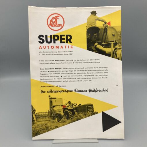 CLAAS Prospekt Mähdrescher SUPER AUTOMATIC
