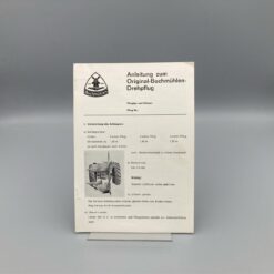 BUCHMÜHLEN Betriebsanleitung Drehpflug