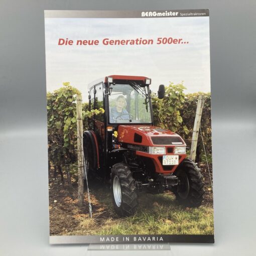 BERGMEISTER Prospekt Kleintraktor 500er mit JOHN DEERE-Motor