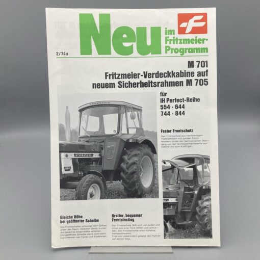 FRITZMEIER Prospekt Verdeckkabine für IH Perfect-Reihe