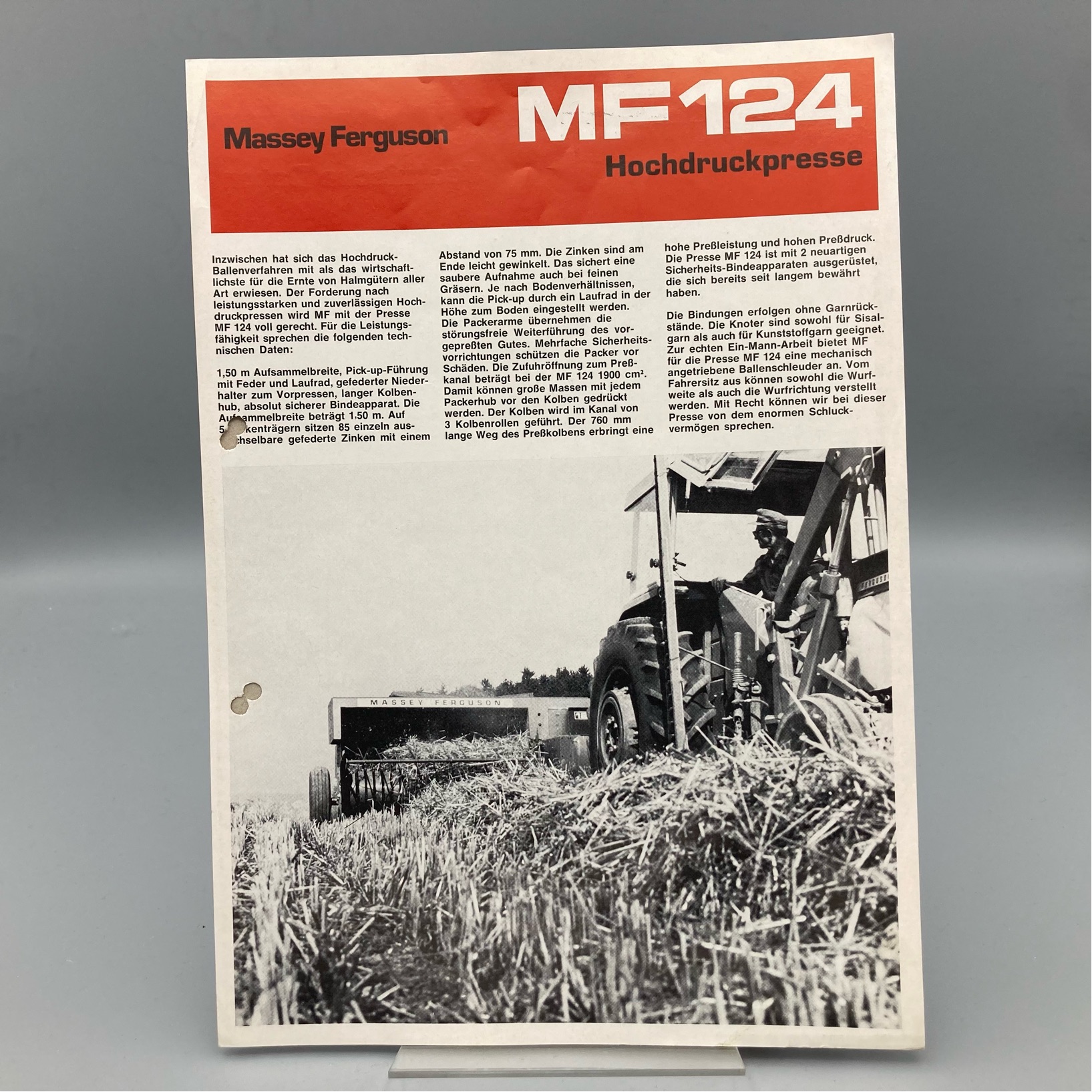 MASSEY-FERGUSON Prospekt Hochdruckpresse MF124