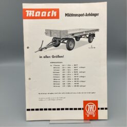 MAACK Prospekt Milchtransport-Anhänger