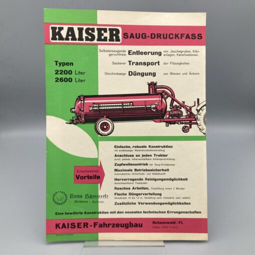 KAISER Prospekt Saug-Druckfass
