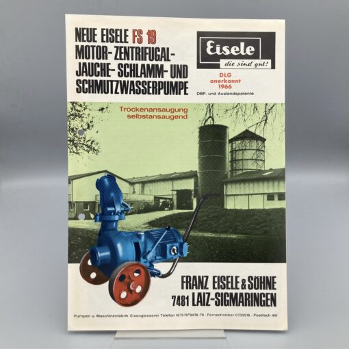 EISELE Prospekt Motor-Zentrifugal-Jauche-Schlamm- und Schmutzwasserpumpe