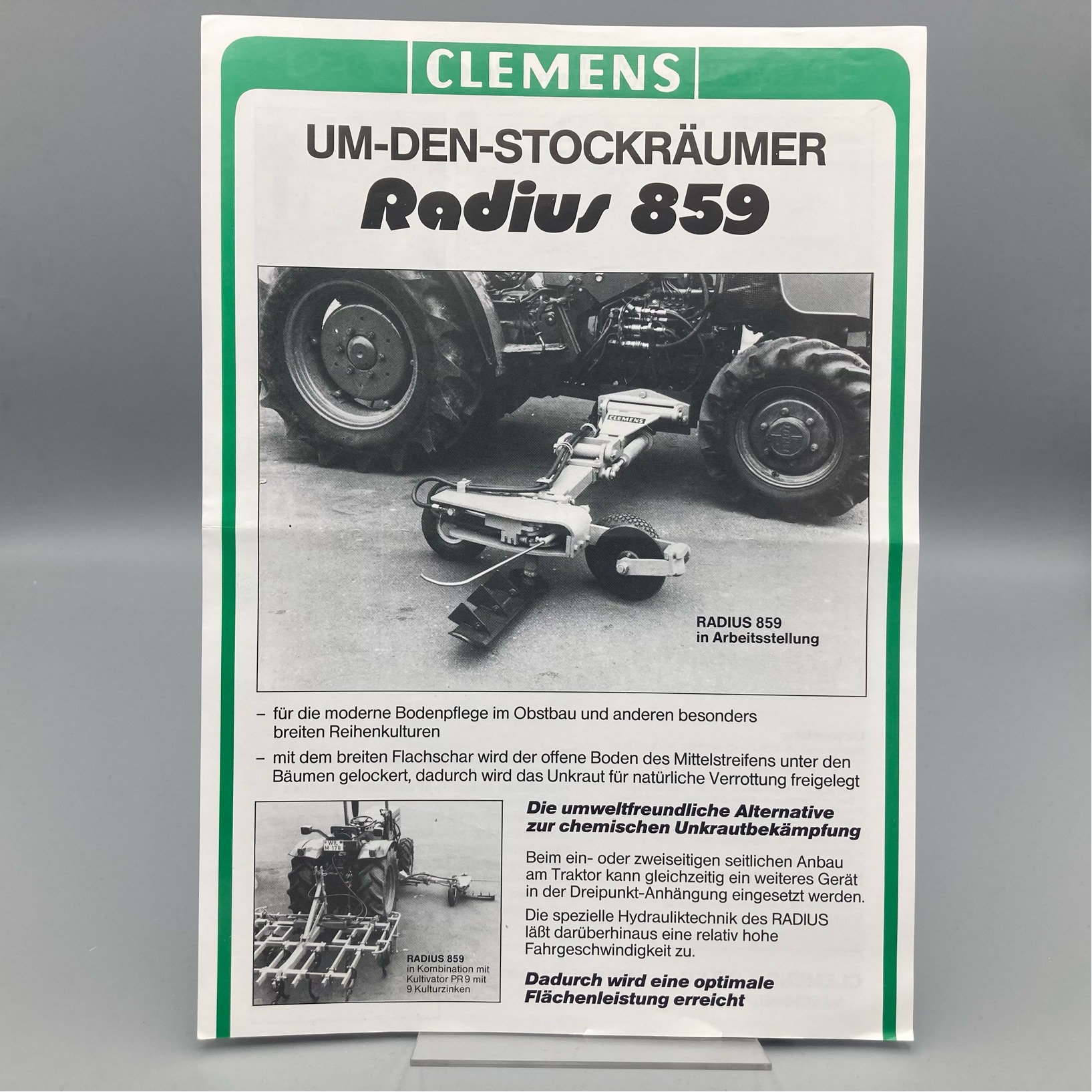 CLEMENS Prospekt Stockräumgerät RADIUS 859