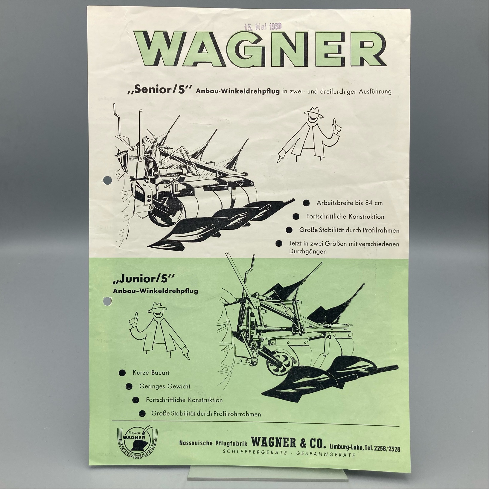 WAGNER Prospekt Programm Pflüge, Egge, Ackerrotor usw.