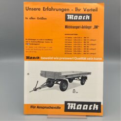 MAACK Prospekt Milchtransport-Anhänger
