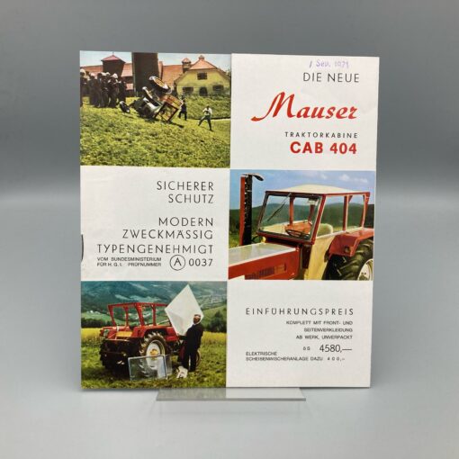 MAUSER Prospekt Traktorkabine CAB 404