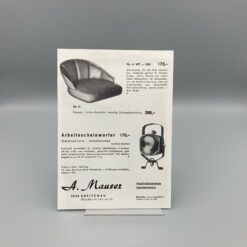 MAUSER Preisliste Traktorsitzpolster