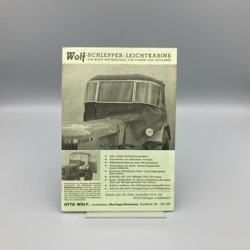 WOLF Prospekt Schlepper-Leichtkabine