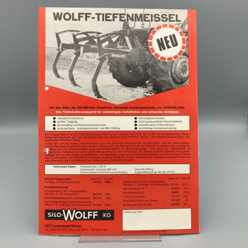 SILO-WOLFF Prospekt Tiefenmeissel