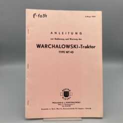 WARCHALOWSKI Betriebsanleitung Traktor WT40
