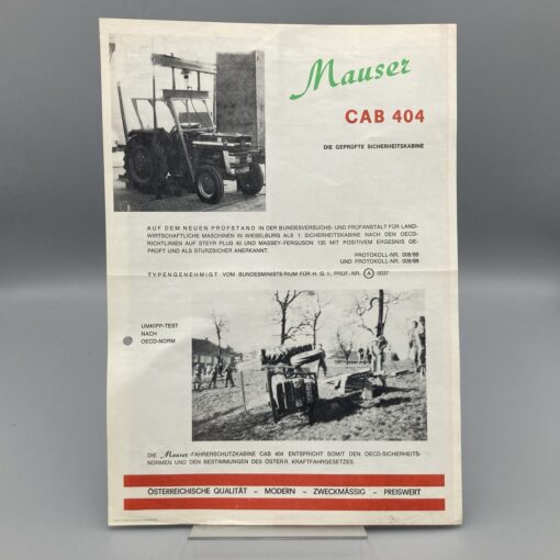 MAUSER Prospekt Sicherheitskabine CAB 404