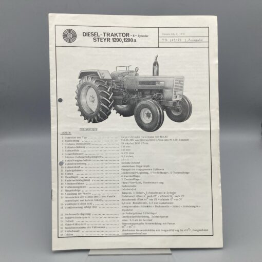 STEYR Technische Daten zu Diesel-Traktor 1200/1200a