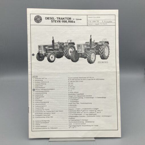 STEYR Technische Daten zu Diesel-Traktor 1100/1100a