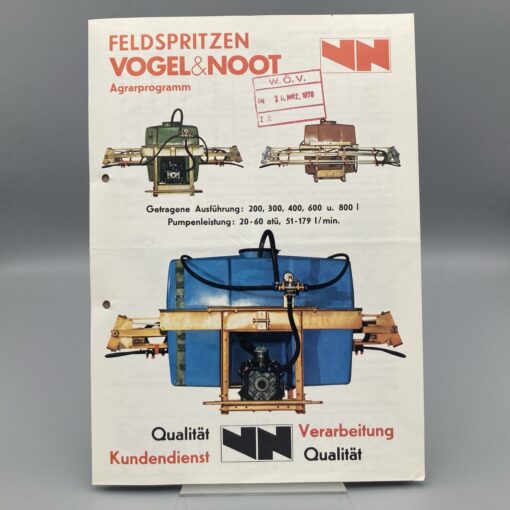 VOGEL & NOOT Prospekt Feldspritzen