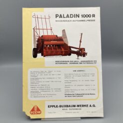 Epple Prospekt Aufsammelpresse Paladin 1000R
