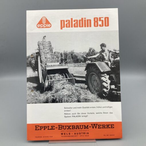 Epple Prospekt Aufsammelpresse paladin 850