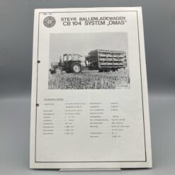 STEYR Technische Daten Ballenladewagen CB104 System "OMAS"