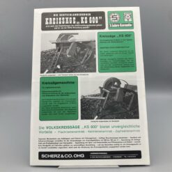 SCHERZ Prospekt Kreissäge KS600